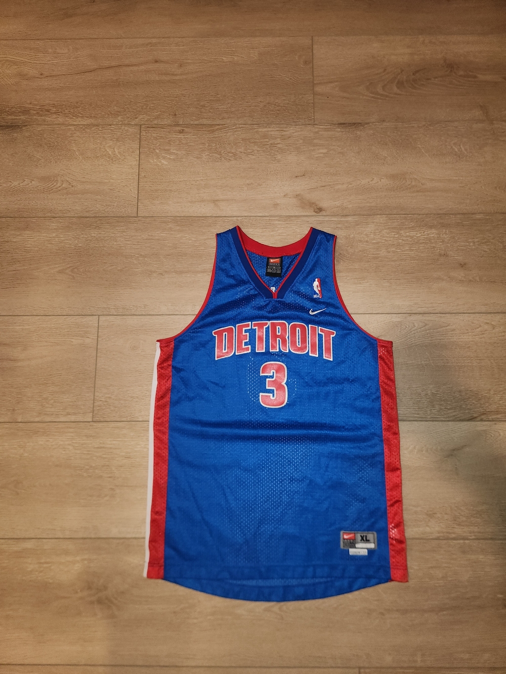 Vintage Y2K Nike Team Apparel Detroit Pistons Ben Wallace Youth Size Xl or Men S